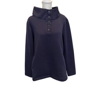 Dudley Stephens Navy Blue Perry Street Pullover Womens Size Large NEW